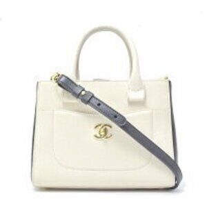 Chanel Neo Executive Shoulder Bag Ivory White Calfskin